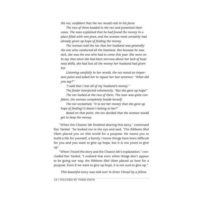 Touched By Their Faith - Hardcover | Books | Judaica