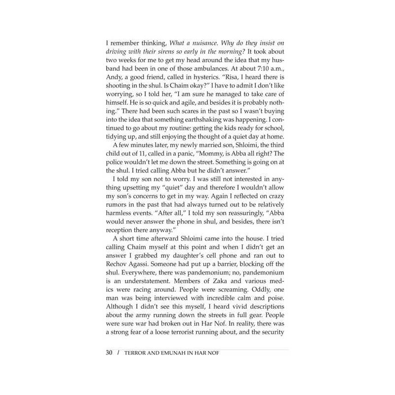 Terror and Emunah in Har Nof | Books | Judaica