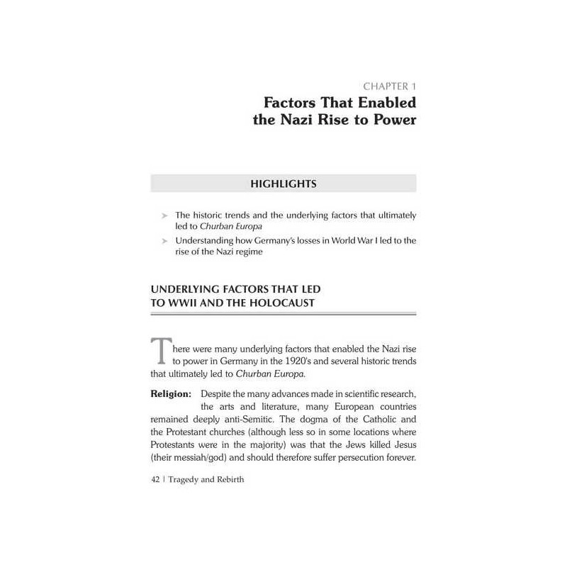 Tragedy and Rebirth - Hardcover | Books | Judaica