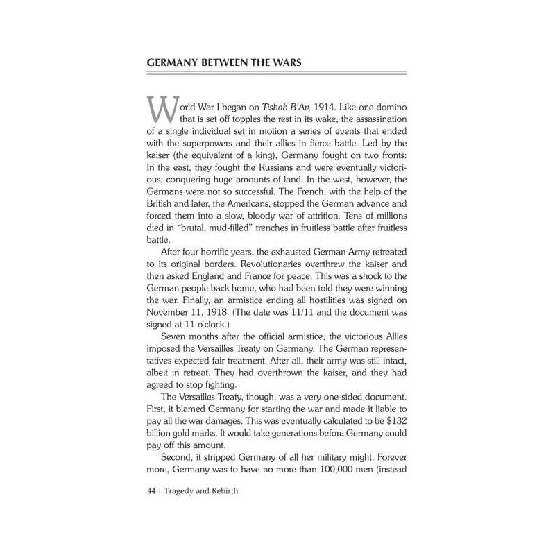 Tragedy and Rebirth - Hardcover | Books | Judaica