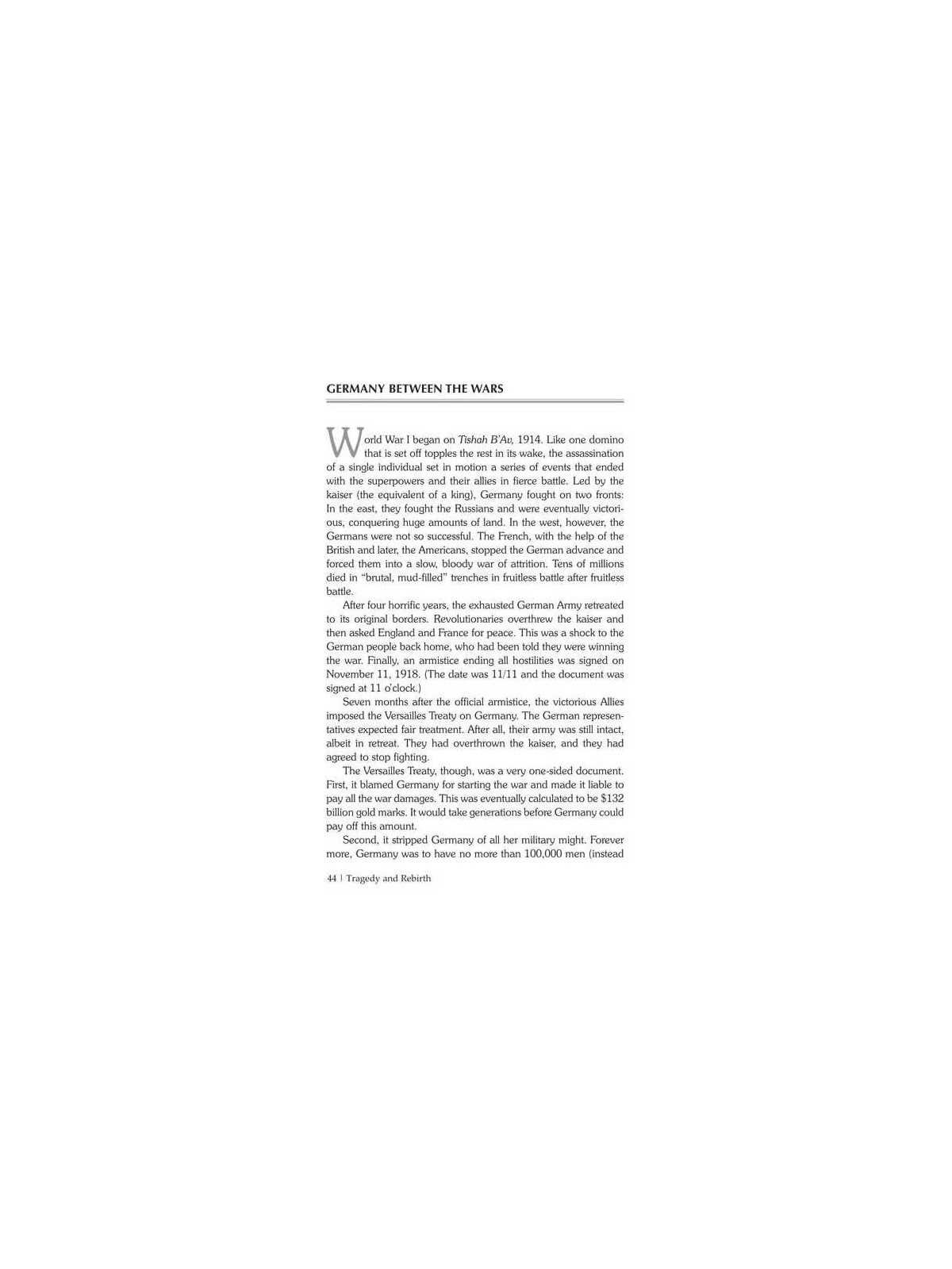 Tragedy and Rebirth - Hardcover | Books | Judaica