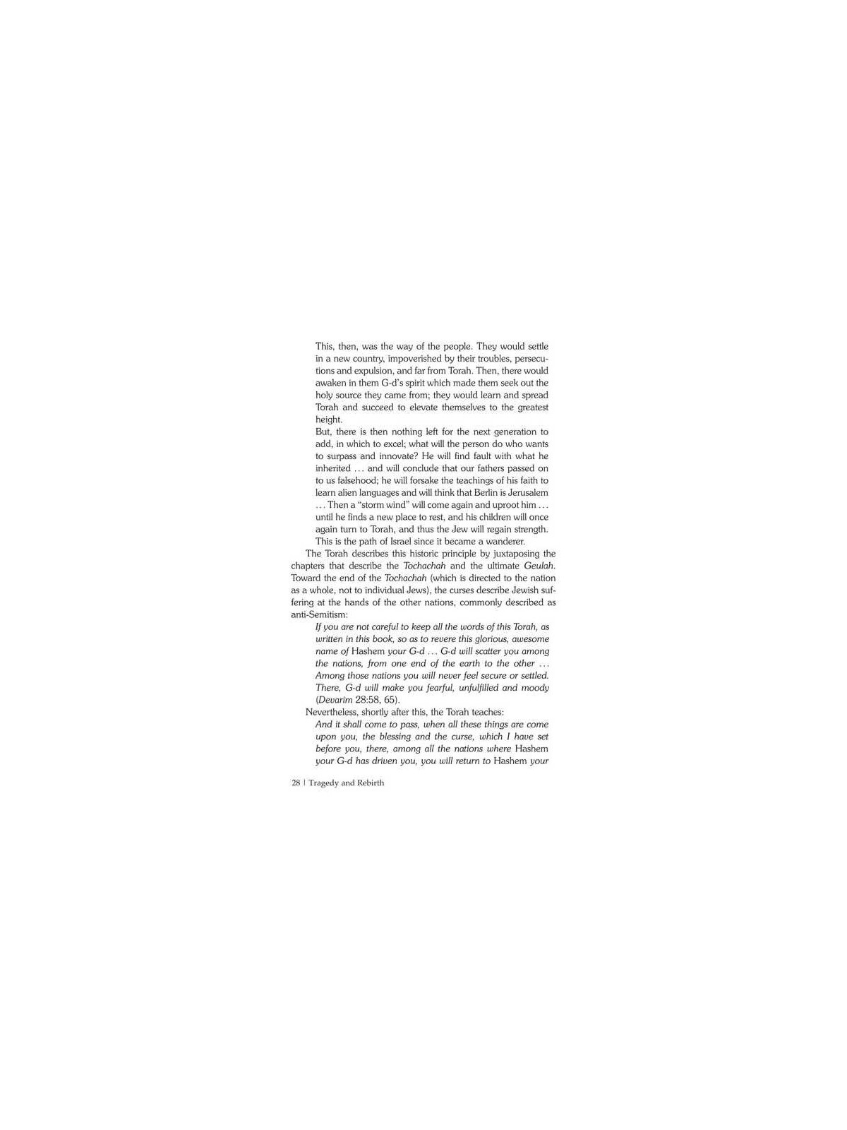 Tragedy and Rebirth - Hardcover | Books | Judaica