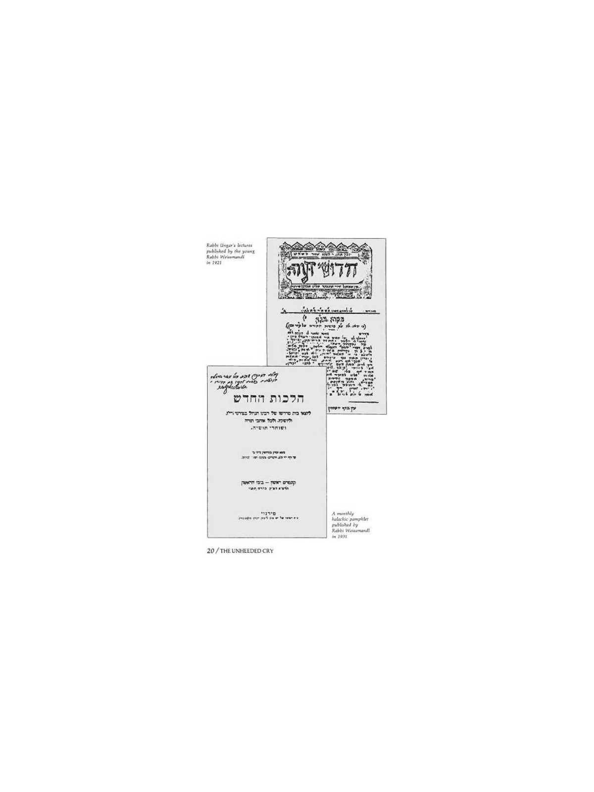 The Unheeded Cry - Hardcover | Books | Judaica