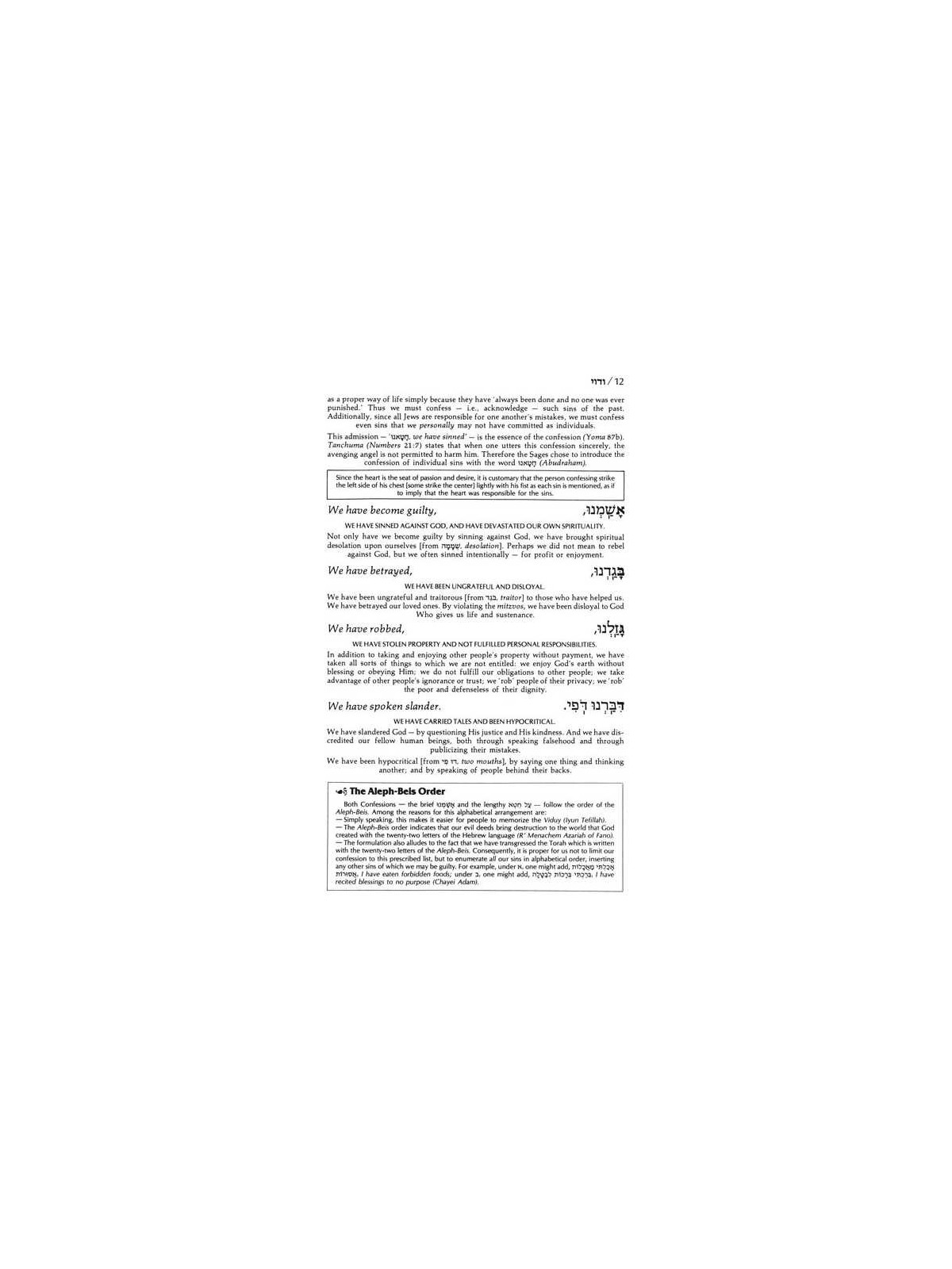 Viduy / Confession - Paperback | Books | Judaica