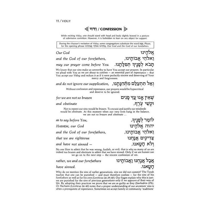 Viduy / Confession - Paperback | Books | Judaica