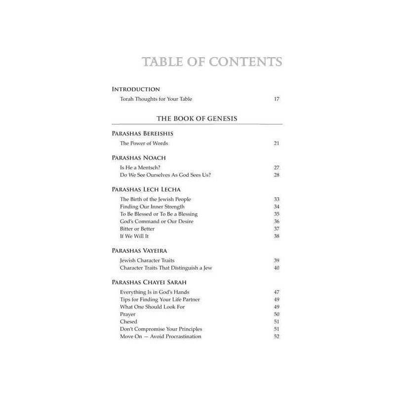 Torah for Your Table - Hardcover | Books | Judaica