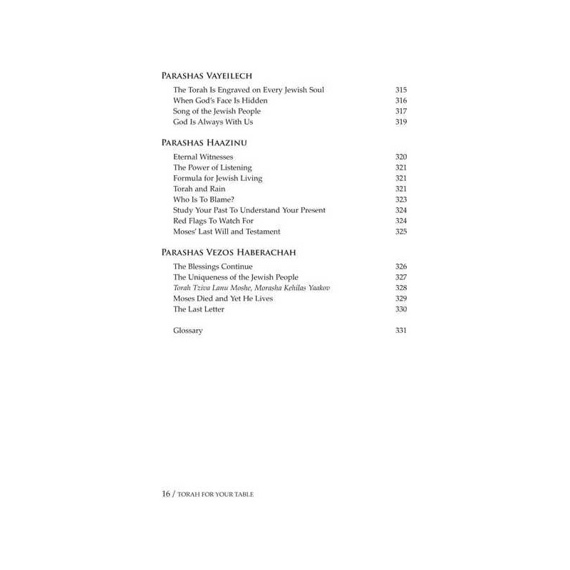 Torah for Your Table - Hardcover | Books | Judaica