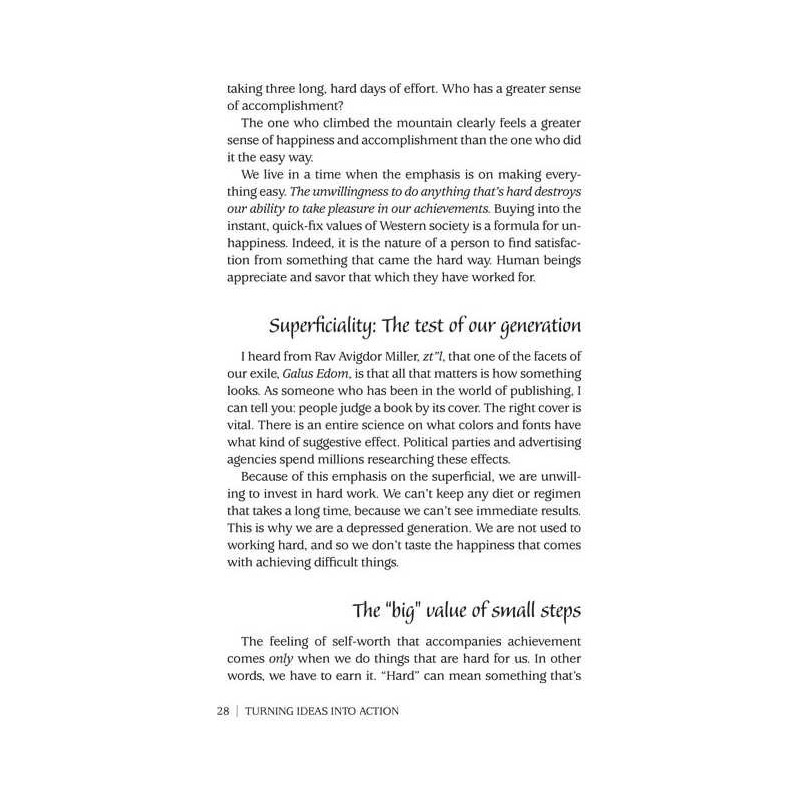 Turning Ideas Into Action - Hardcover | Books | Judaica