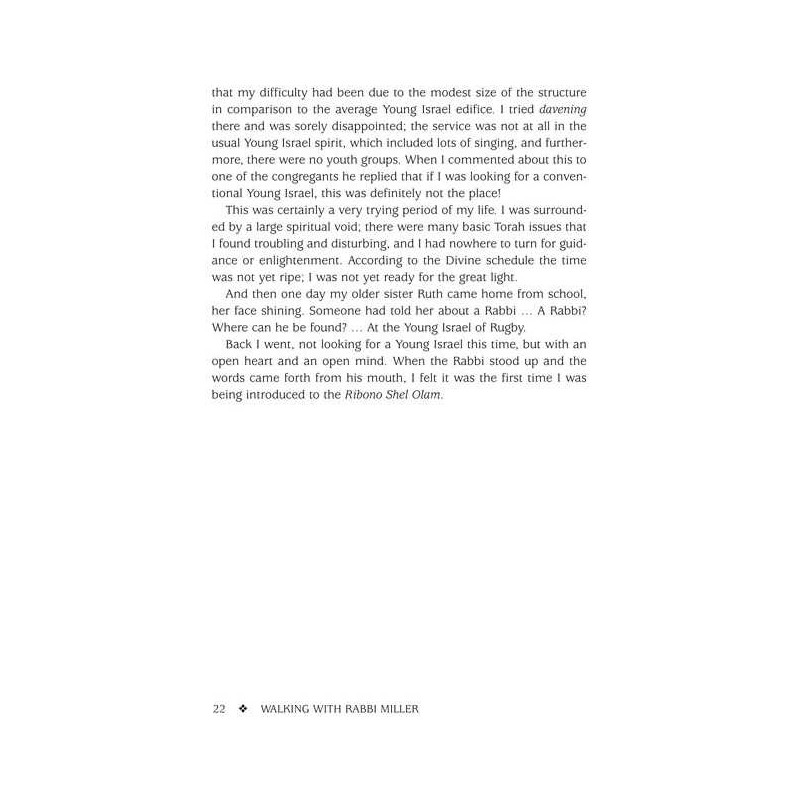 Walking with Rabbi Miller - Hardcover | Books | Judaica