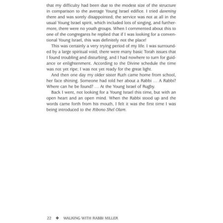 Walking with Rabbi Miller - Hardcover | Books | Judaica