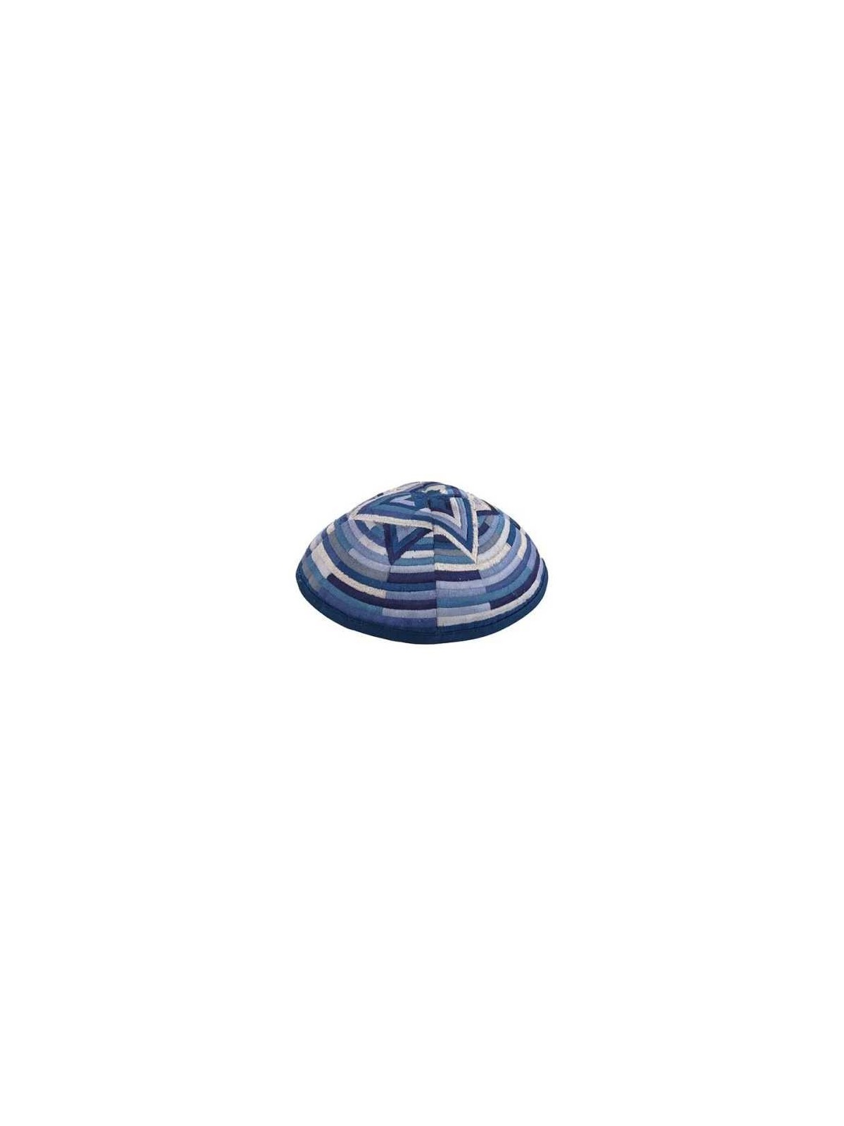 Kippah - Embroidered- Large Magen David --Blue | Kippahs | Judaica