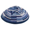 Kippah - Embroidered- Large Magen David --Blue | Kippahs | Judaica