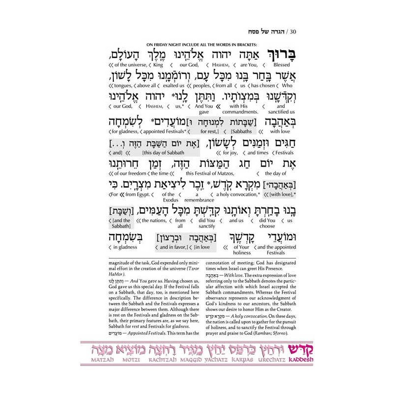 Schottenstein Ed Interlinear Haggadah - Paperback | Passover | Judaica