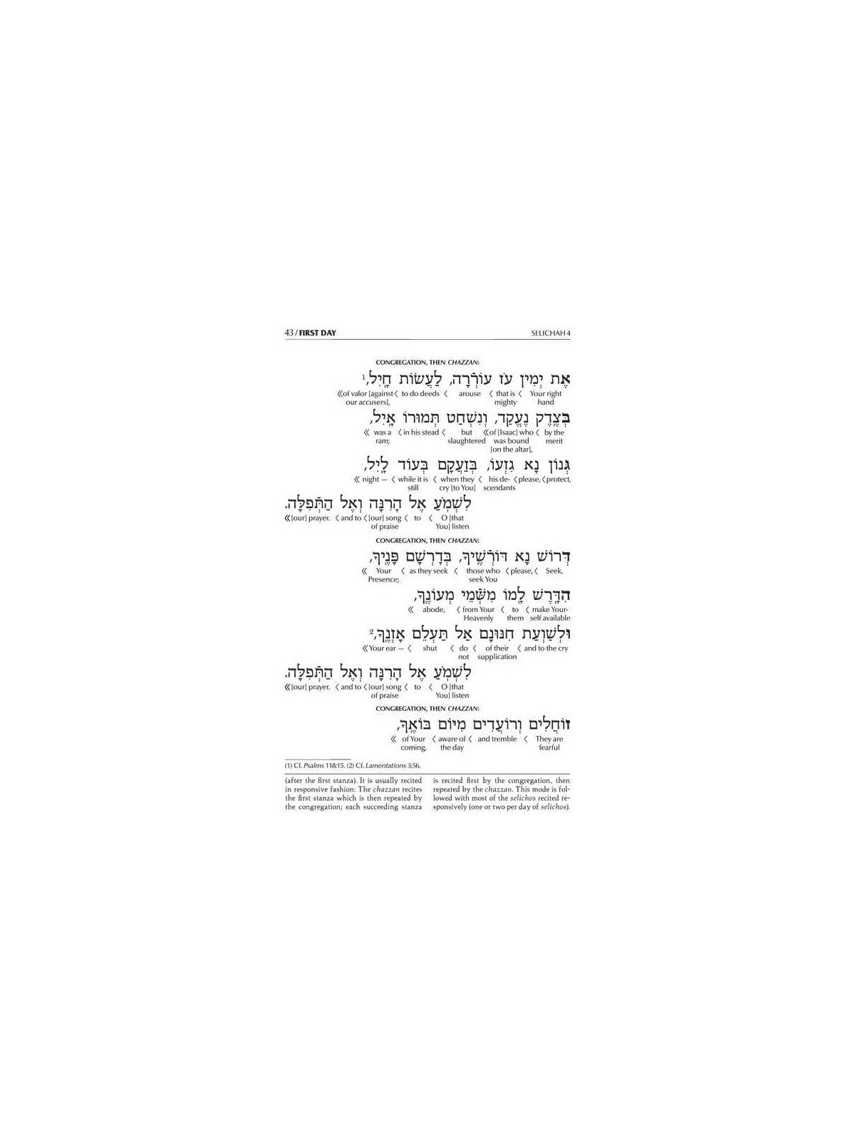 Interlinear Selichos: Full Size Nusach Lita Ashken | Books | Judaica