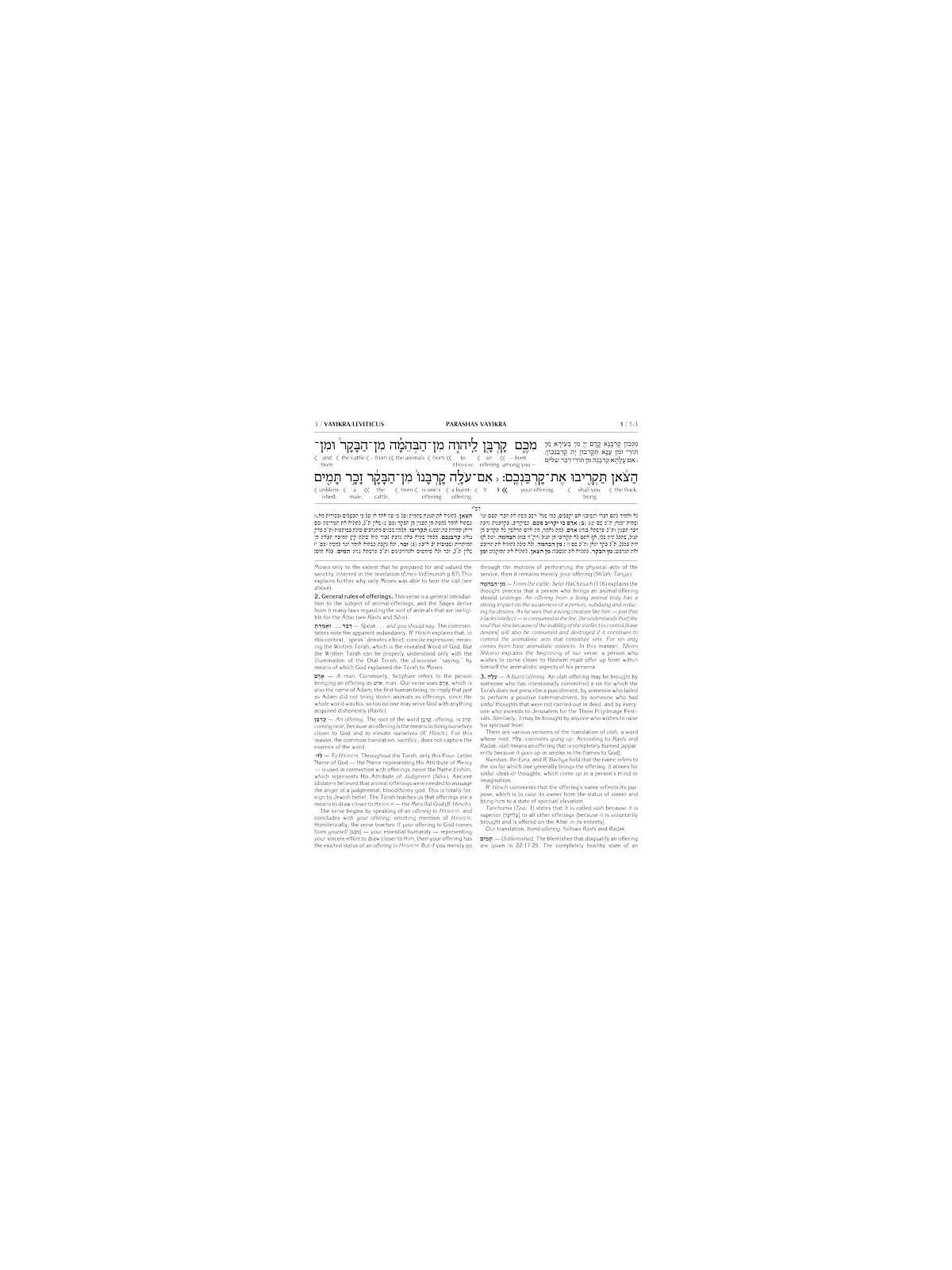 Schottenstein Ed Interlinear Chumash Vol 3: Vayikr | Books | Judaica