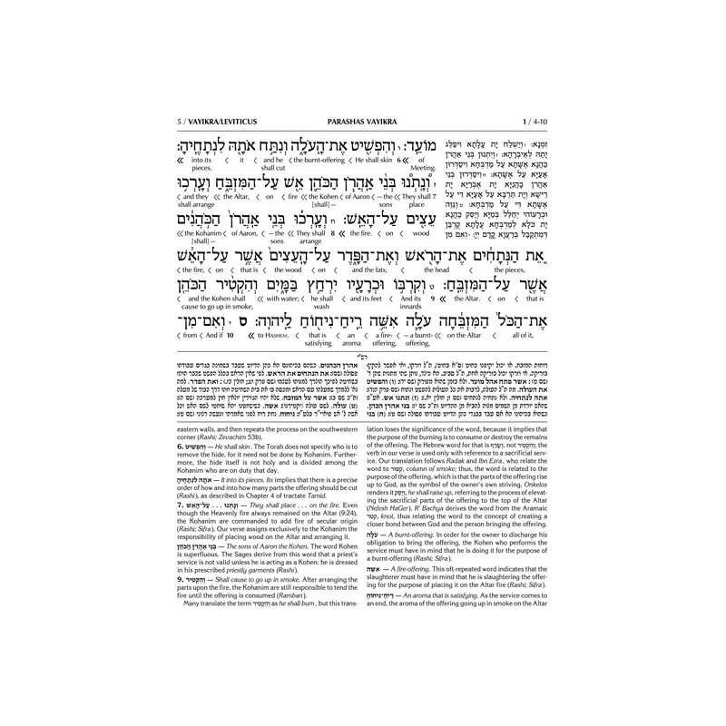 Schottenstein Ed Interlinear Chumash Vol 3: Vayikr | Books | Judaica