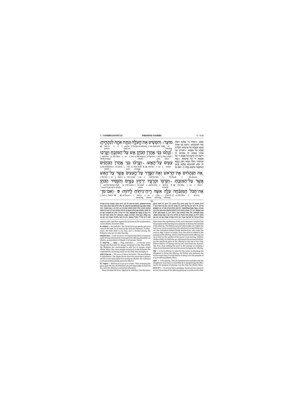 Schottenstein Ed Interlinear Chumash Vol 3: Vayikr | Books | Judaica