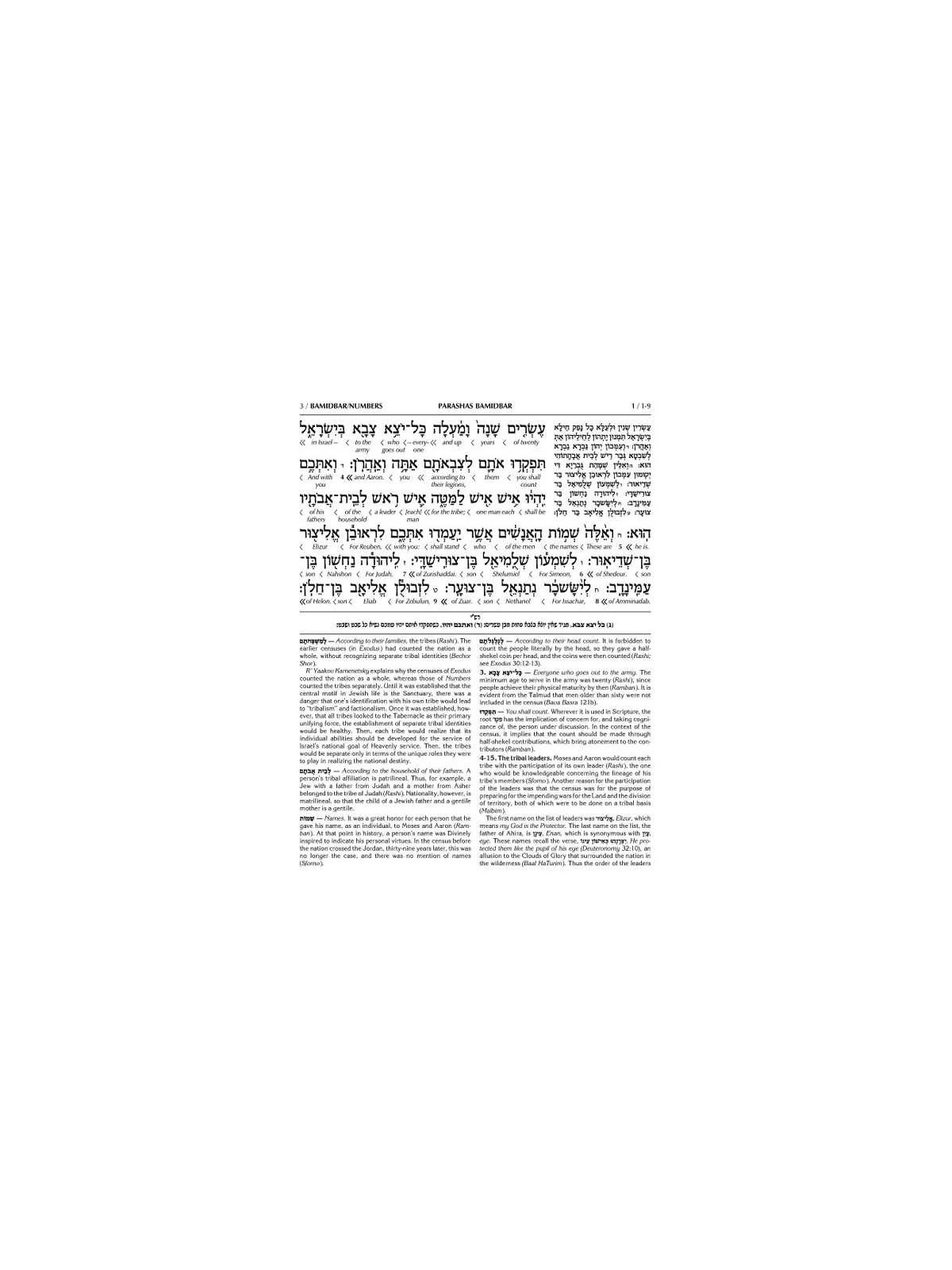 Schottenstein Ed Interlinear Chumash Vol 4: Bamidb | Books | Judaica