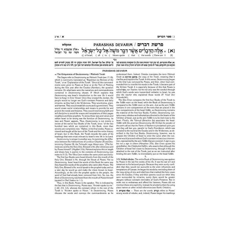 Schottenstein Ed Interlinear Chumash Vol 5: Devari | Books | Judaica