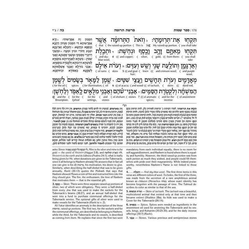 Schottenstein Ed Interlinear Chumash Vol 2: Shemos | Books | Judaica