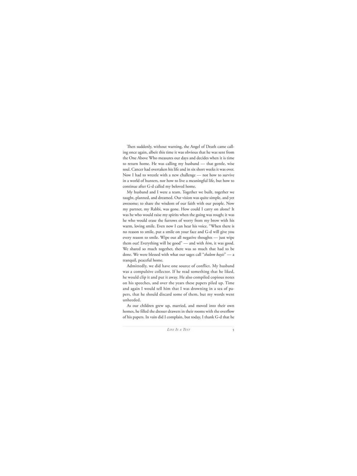 Life Is A Test - Hardcover | Books | Judaica