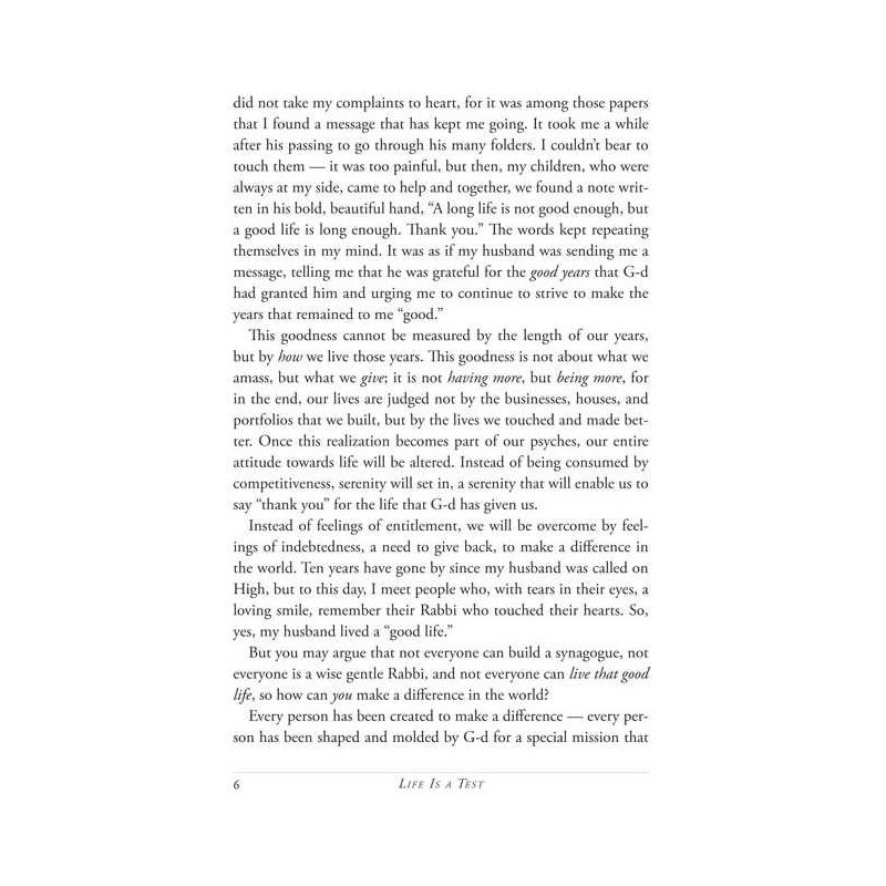Life Is A Test - Hardcover | Books | Judaica