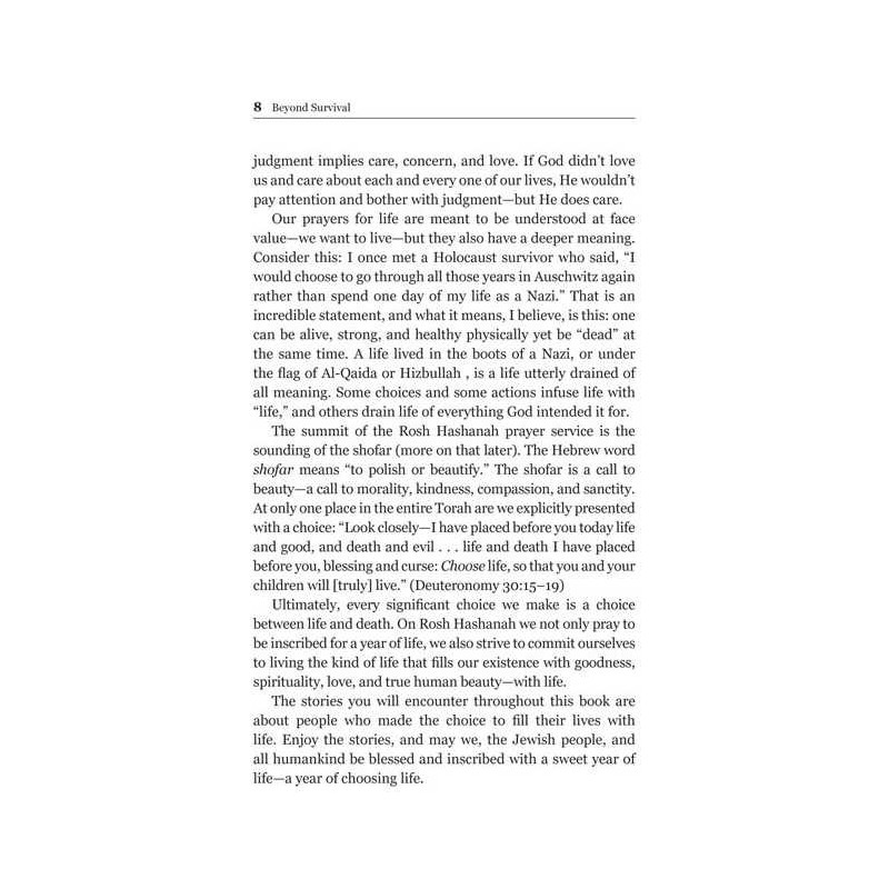 Beyond Survival - Hardcover [K'HAL Publishing] | Books | Judaica