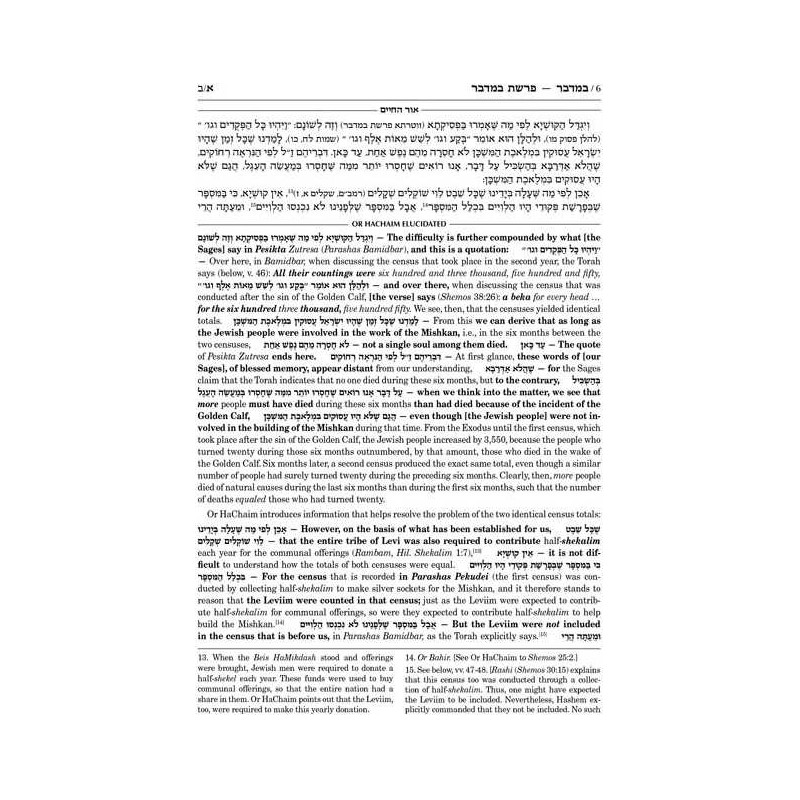 Or HaChaim Bamidbar Volume 1 - Yaakov and Ilana Me | Books | Judaica