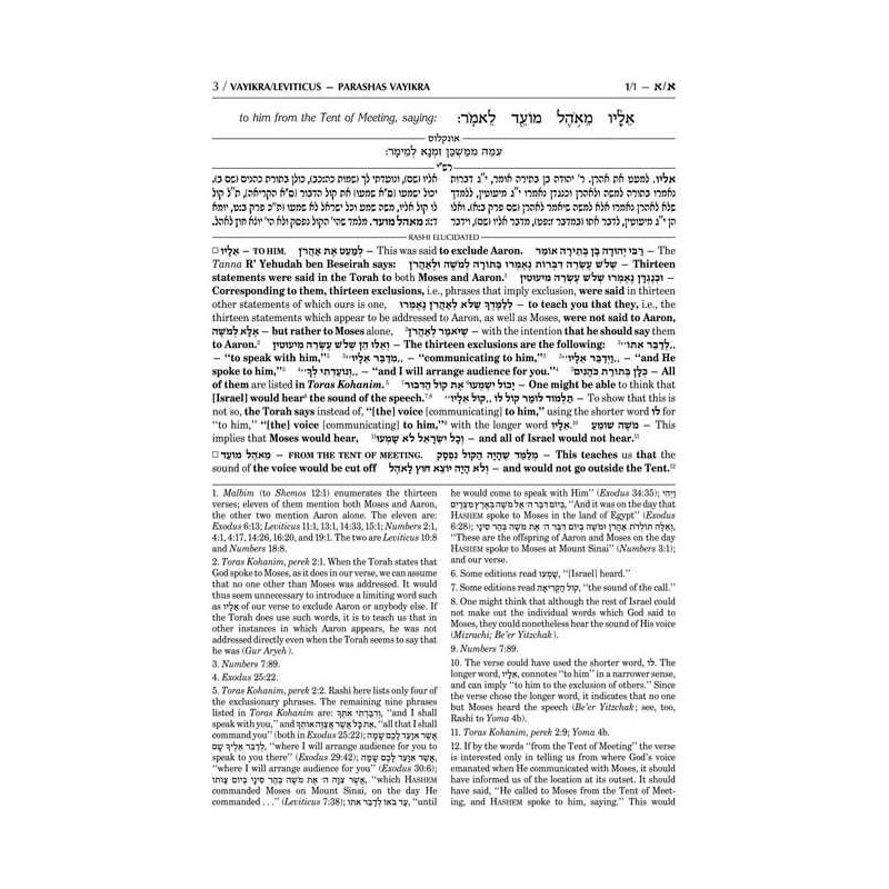 Sapirstein Edition Rashi - 3 - Vayikra - Student S | Books | Judaica