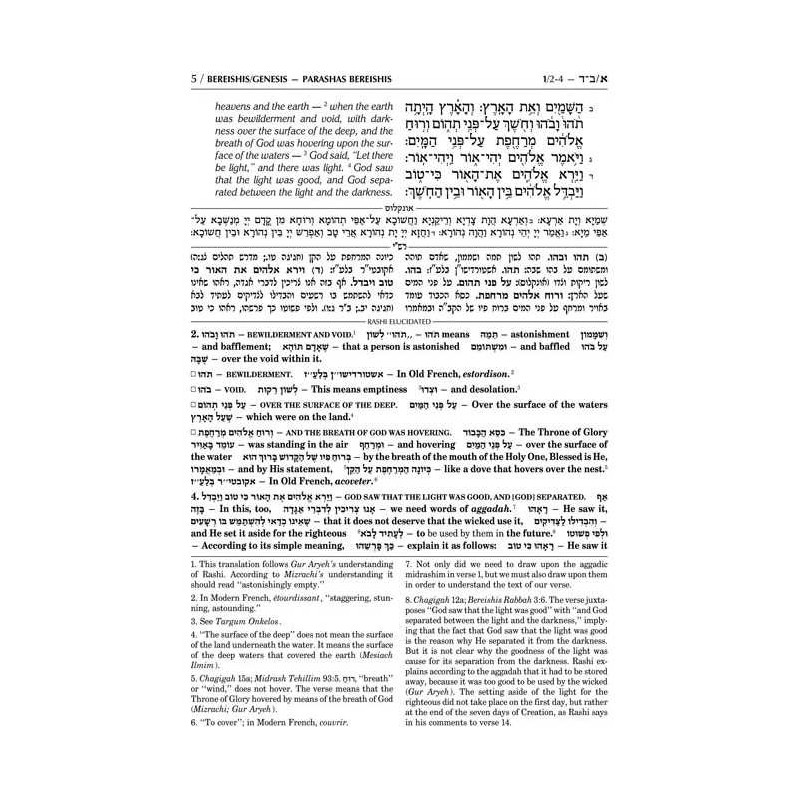 Sapirstein Edition Rashi - Full - Size - 5 Volume  | Books | Judaica