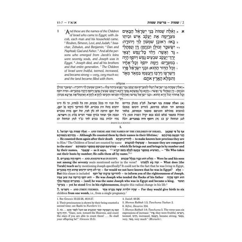 Sapirstein Edition Rashi - 2 - Shemos - Student Si | Books | Judaica