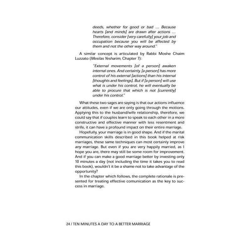 Ten Minutes a Day to a Better Marriage - Hardcover | Books | Judaica