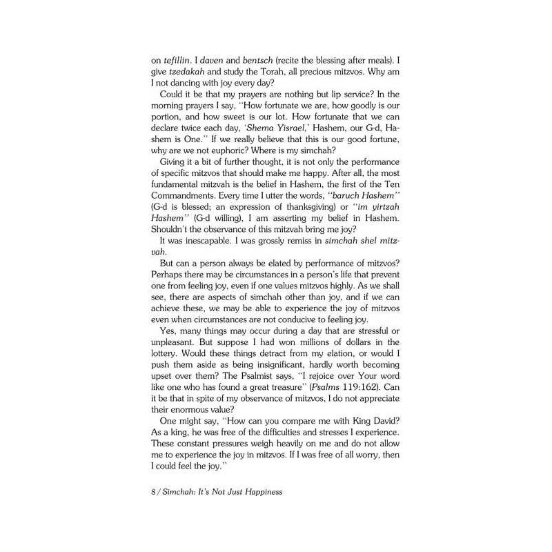 Simchah - It's Not Just Happiness - Hardcover | Books | Judaica