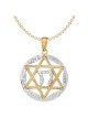 14k Yellow Gold and Rhodium Polished Star of David | Jewelry | Judaica
