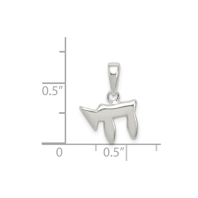 Classic Sterling Silver Chai Pendant | Jewelry | Judaica