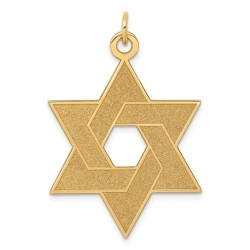 14k Yellow Gold Laser-Etched Star Of David Pendant | Jewelry | Judaica