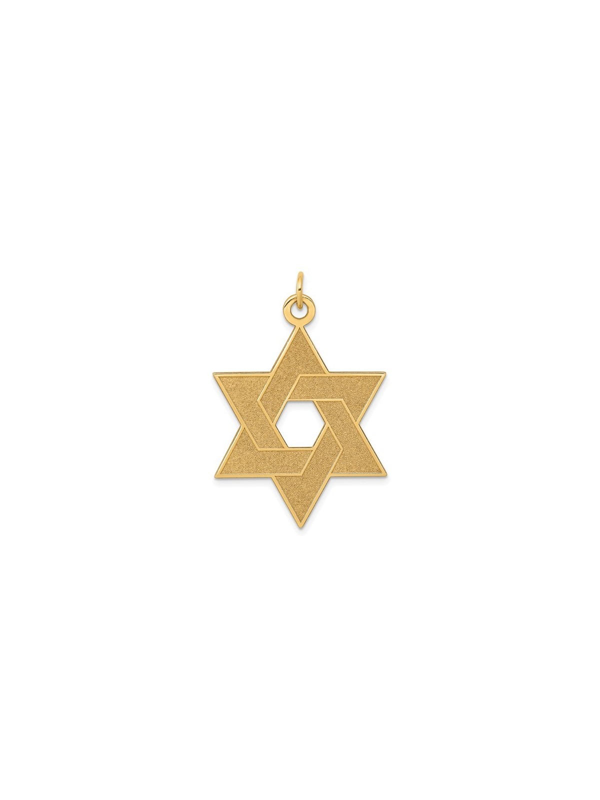 14k Yellow Gold Laser-Etched Star Of David Pendant | Jewelry | Judaica