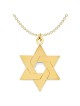 14k Yellow Gold Laser-Etched Star Of David Pendant | Jewelry | Judaica