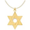 14k Yellow Gold Laser-Etched Star Of David Pendant | Jewelry | Judaica