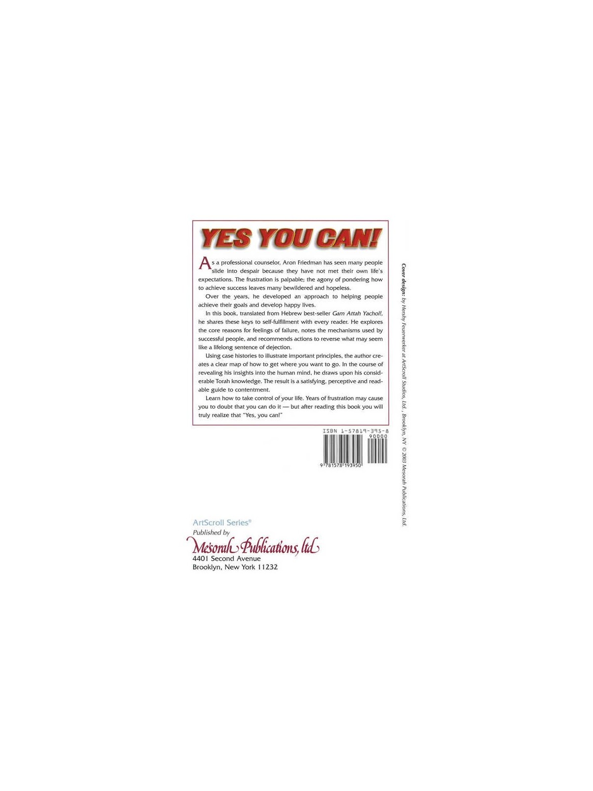 Yes You Can - Hardcover | Books | Judaica