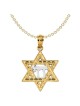 14k Yellow Gold And Rhodium Chai Star of David Pen | Jewelry | Judaica