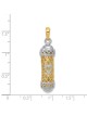 14k Two-Tone Gold Mezuzah WIth Shin Pendant | Jewelry | Judaica