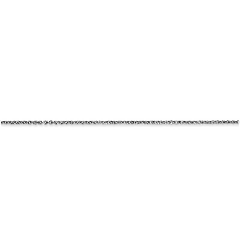 14k White Gold 18-Inch Cable Necklace Chain | Jewelry | Judaica