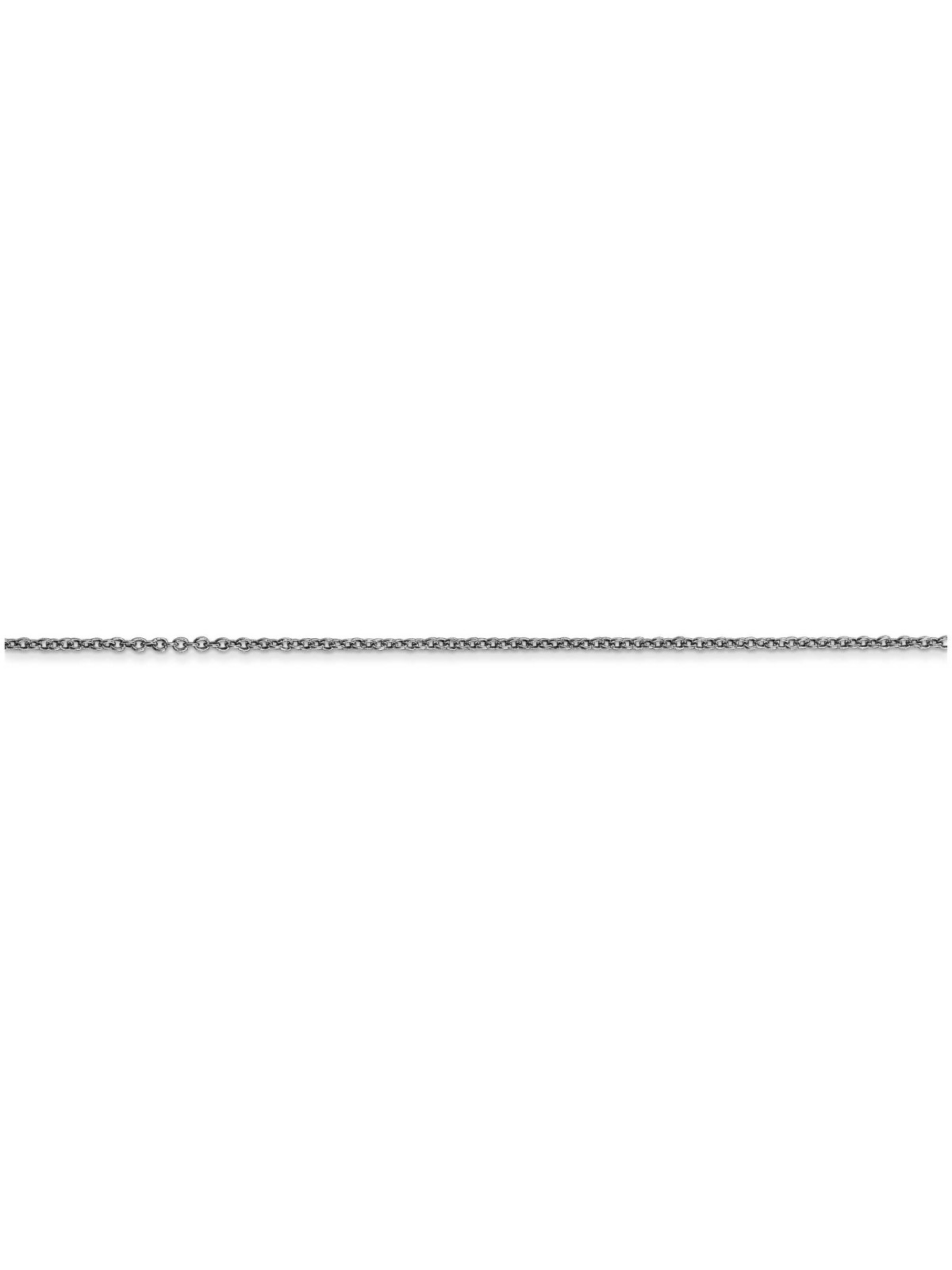 14k White Gold 18-Inch Cable Necklace Chain | Jewelry | Judaica