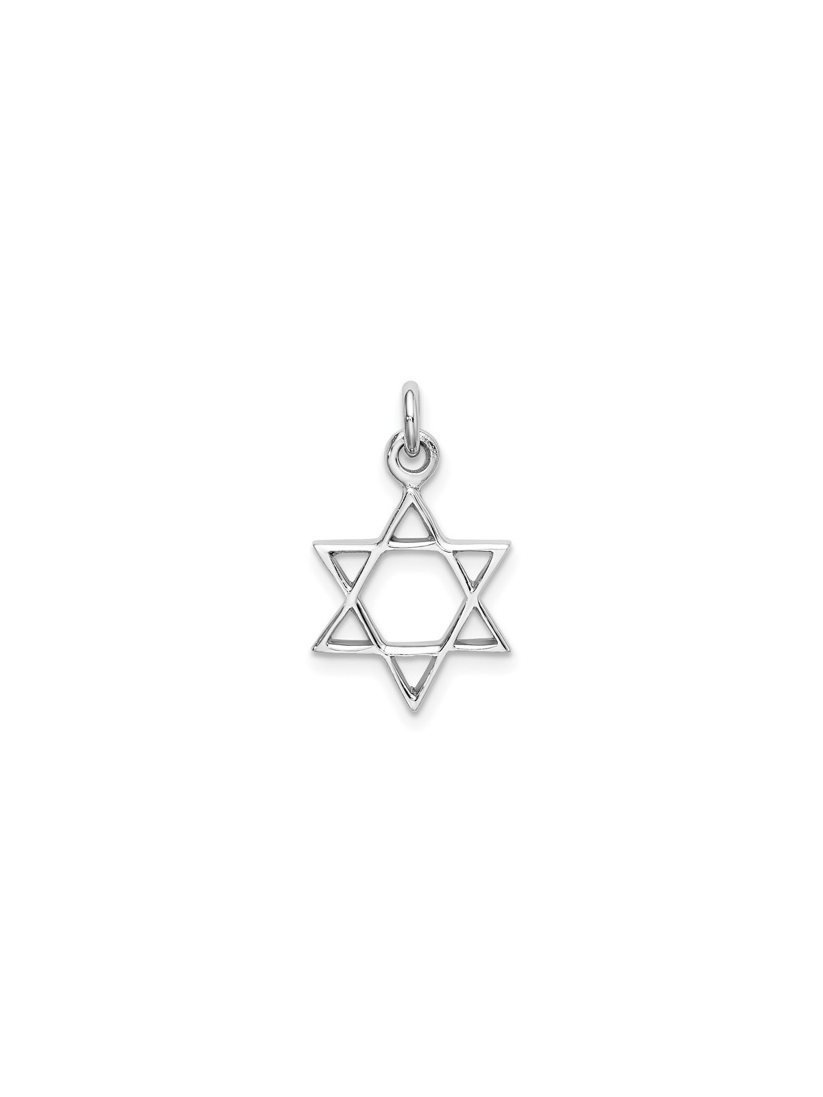 Sterling Silver Rhodium-Plated Star of David Penda | Jewelry | Judaica