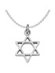Sterling Silver Rhodium-Plated Star of David Penda | Jewelry | Judaica