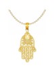 14k Yellow Gold Filigree Hamsa Pendant | Jewelry | Judaica