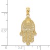 14k Yellow Gold Filigree Hamsa Pendant | Jewelry | Judaica
