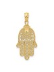 14k Yellow Gold Filigree Hamsa Pendant | Jewelry | Judaica
