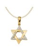 14k Yellow Gold CZ Woven Star of David Pendant | Jewelry | Judaica
